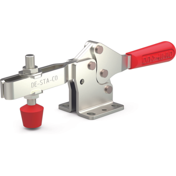 Horizontal-Kniehebelspanner, U-Spannarm, Fuß abgewinkelt, Max. Haltekraft 3340 N, Spannarm Öffnungsw