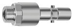 ID: 141808 - Nippel mit RSV für Kupplungen NW 11, 2-stufig, Stahl, G 1/2 AG