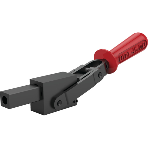 Schwerlast-Schubstangenspanner, massiver Fuß zum Anschweißen, Max. Haltekraft 25800N, Hub 48,4, Hand