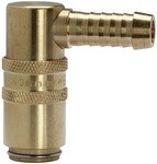 ID: 107913 - Temperierkupplung DN 6, Zapfen 9 mm, Absperrventil, Tülle 90°