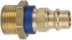 ID: 107689 - Unverwechselbarer Nippel NW 7,8, Messing blank, G 1/4 AG, blau