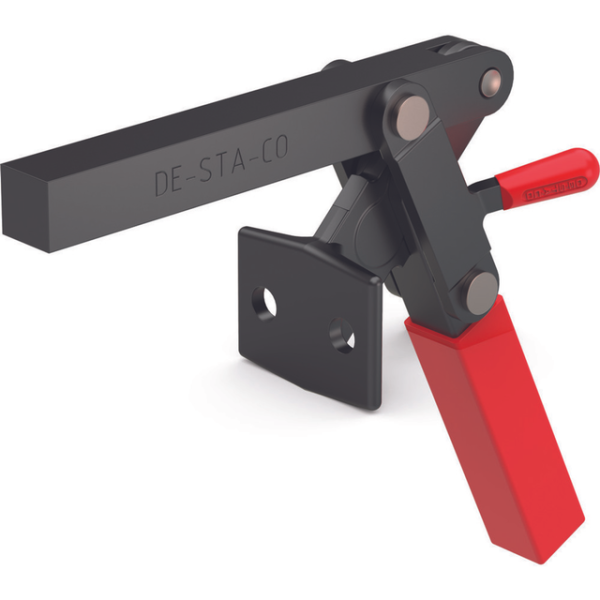 Vertikal-Kniehebelspanner, Frontbefestigung, Spannarm Öffnungswinkel 195°, Handgriff Öffnungswinkel