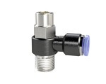 ID: 136005 - Drosselrückschlagventil »Blaue Serie«, Abluftdros., R 1/8 a. Ø4mm