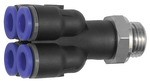 ID: 109788 - Mehrfachverteiler »Blaue Serie«, 4-fach, drehbar, G 1/4 a. Ø 6mm