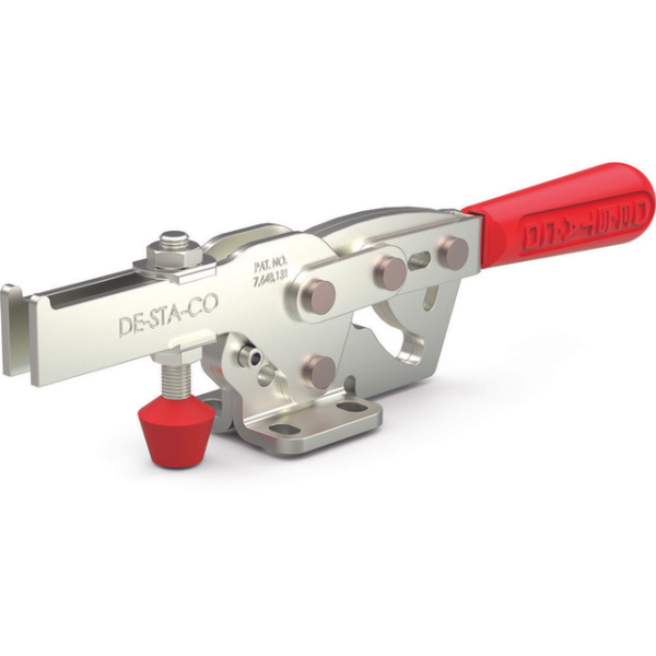 Horizonzal-Kniehebelspanner, U-Spannarm, Fuß abgewinkelt, Max. Haltekraft 3740 N, Spannarm Öffnungsw
