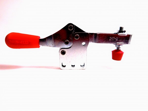Horizontal-Kniehebelspanner, U-Spannarm, Fuß gerade, Max. Haltekraft 900 N, Spannarm Öffnungswinkel
