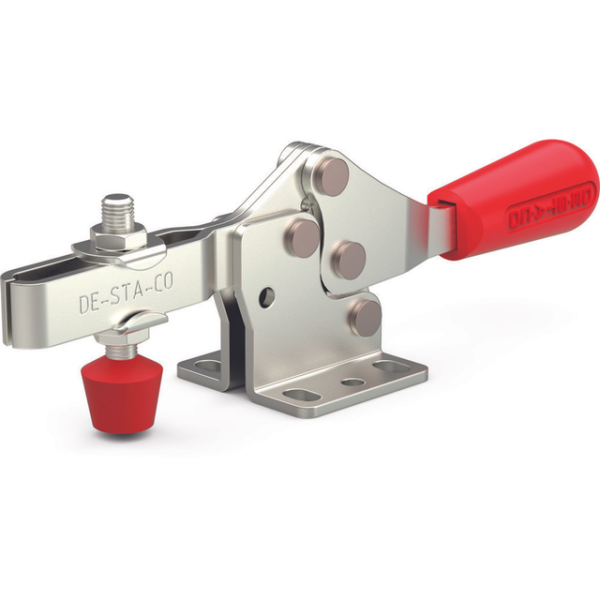 Horizontal-Kniehebelspanner, U-Spannarm, Fuß abgewinkelt, Max. Haltekraft 900 N, Spannarm Öffnungswi