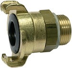 ID: 107789 - GEKA-Gewindestück, 360° drehbar, Messing blank, G 1 AG