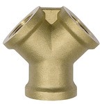 ID: 112604 - Verteiler, 2fach, G 3/8 i., 2 x G 3/8 IG, Messing blank