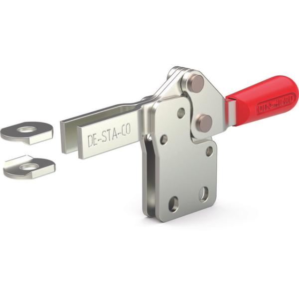Horizonzal-Kniehebelspanner, gerader Fuß, offener Spannarm, ohne Spindel, Max. Haltekraft 670 N, Spa