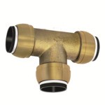 ID: 117085 - T-Verbinder, Messing, »sharkbite«, für Rohr-Außen-ø 42 mm