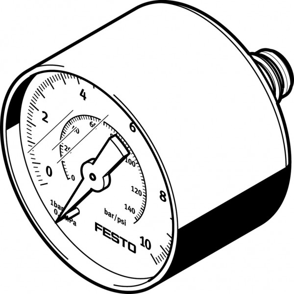 PAGN-40-10-R18-1.6 Präzisionsmanometer