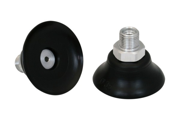 Flachsauggreifer (rund) PFYN 35 NBR-55 G1/8-AG