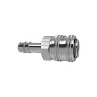 ID: 107290 - Schnellverschlusskupplung NW 7,2, Messing vernickelt, Tülle LW 13