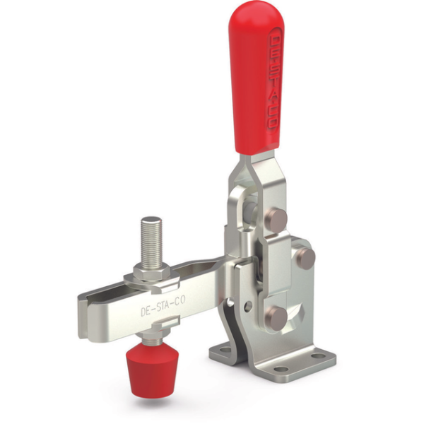 Vertikal-Kniehebelspanner U-Spannarm, Fuß gerade Spannarm Öffnungswinkel 76°, Handgriff Öffnungswink