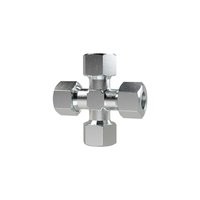 ID: 159736 - Kreuz-Verschraubung, Rohr-AØ16mm, Stahl verz.