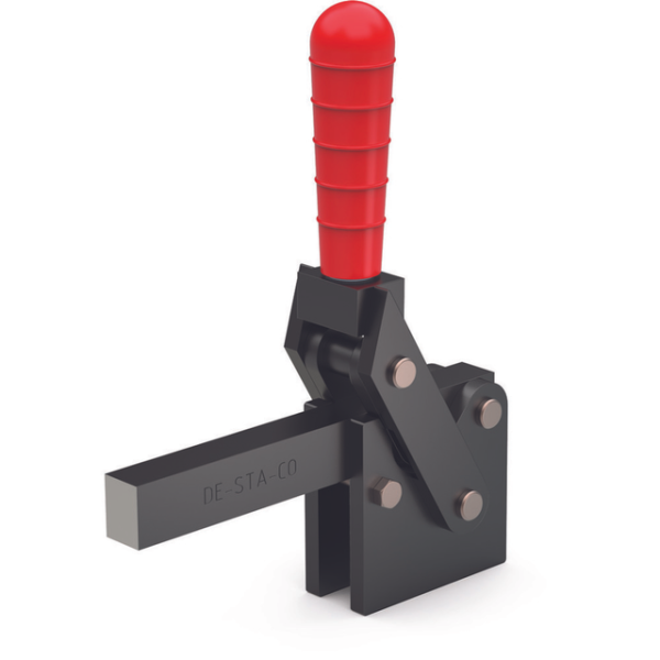 Vertikal-Kniehebelspanner, massiver Sapnnarm, Fuß gerade zum Anschweißen Spannarm Öffnungswinkel 199